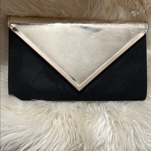 ALDO Black and Gold Clutch Bag
